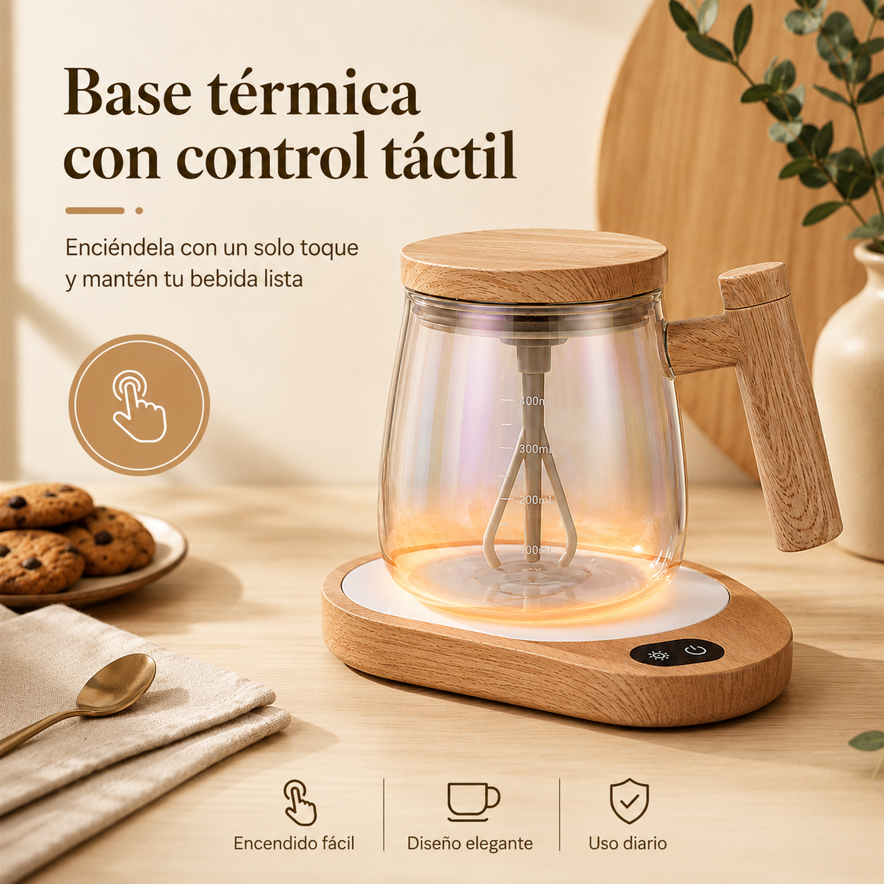 Taza agitadora automática