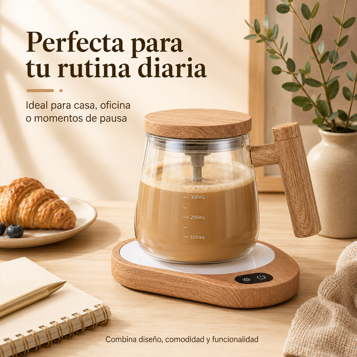 Taza agitadora automática